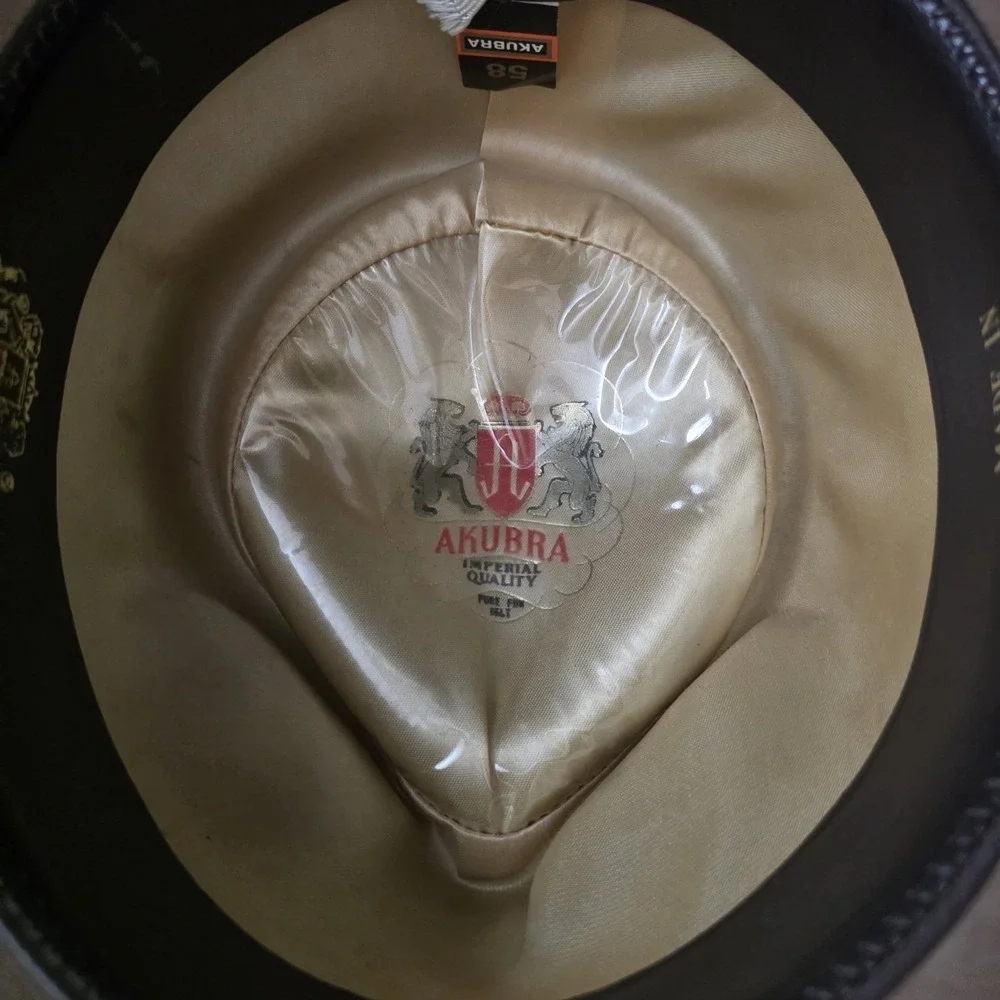 Vintage Akubra Western Australian Stockman Hat Brown Felt Mens Size 58 Outback